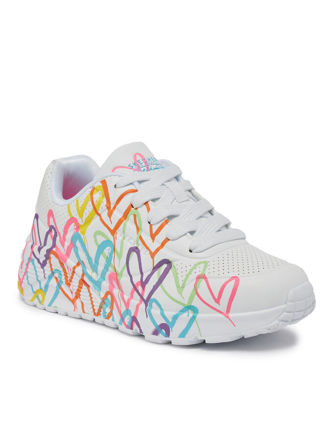 Skechers Sneakersy Skechers Uno Lite Spread The Love 314064L/WML Biały