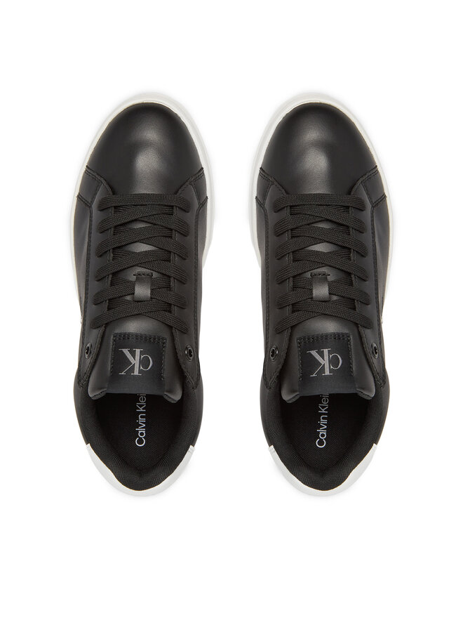 Calvin Klein Jeans Sportcipők Calvin Klein Jeans Bold Flatf Low Lace Lth YW0YW01878 Fekete