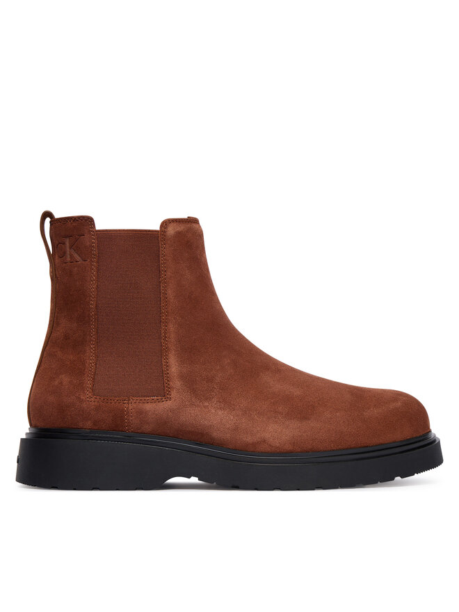 Calvin Klein Klassische Stiefeletten Calvin Klein Combat Ess Chelsea Boot Su YM0YM01372 Braun
