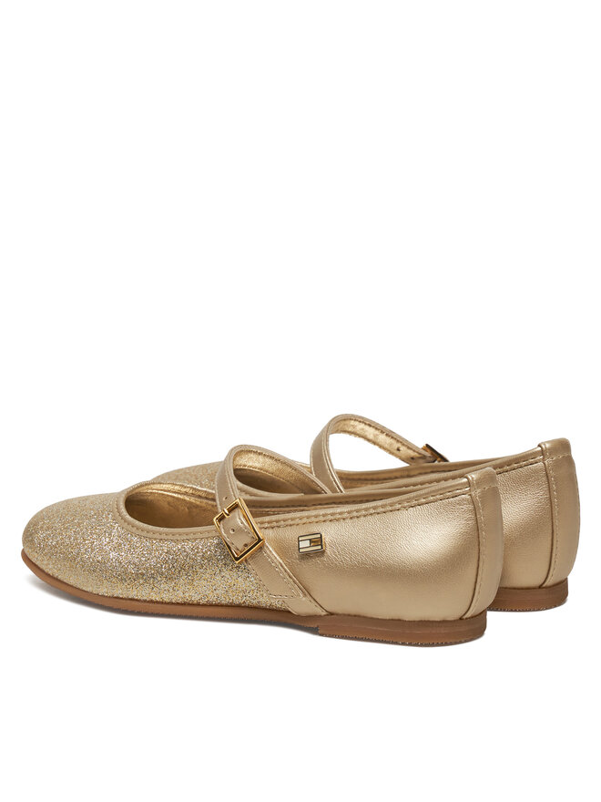 Tommy Hilfiger Balerinos Tommy Hilfiger Ballerina T4A3-33930-0572 M Auksinė