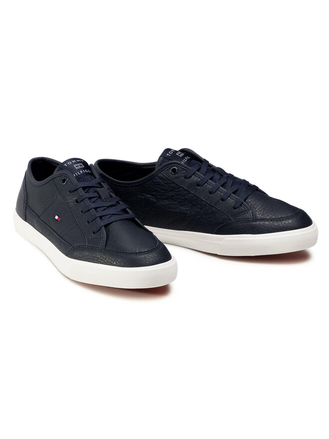 Tommy Hilfiger Αθλητικά Tommy Hilfiger Core Corporate Leather Vulc FM0FM02980 Σκούρο μπλε