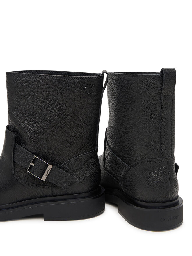 Calvin Klein Stiefel Calvin Klein Sq Rubber Boot Buckle Lth HM0HM02353 Schwarz