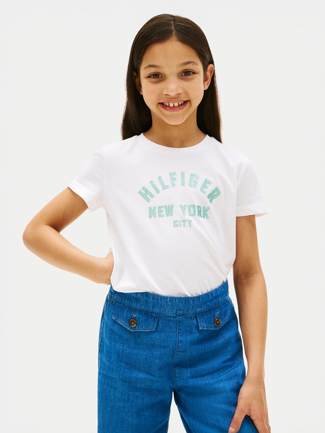 Tommy Hilfiger Tommy Hilfiger Marškinėliai Graphic KG0KG08813 Balta Regular Fit
