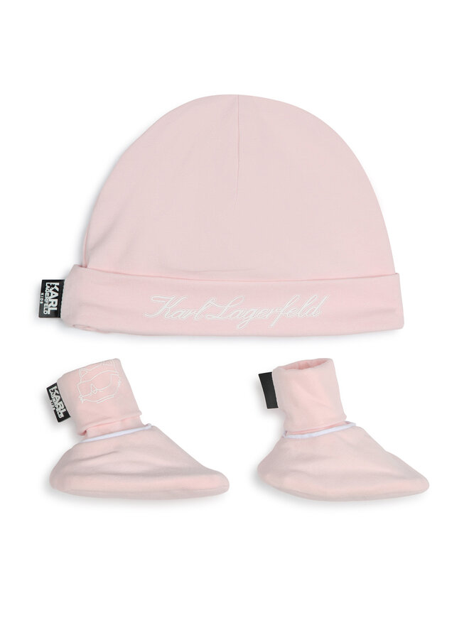 Karl Lagerfeld Kids Комплект шапка и чорапи Karl Lagerfeld Kids Z30180 Розов