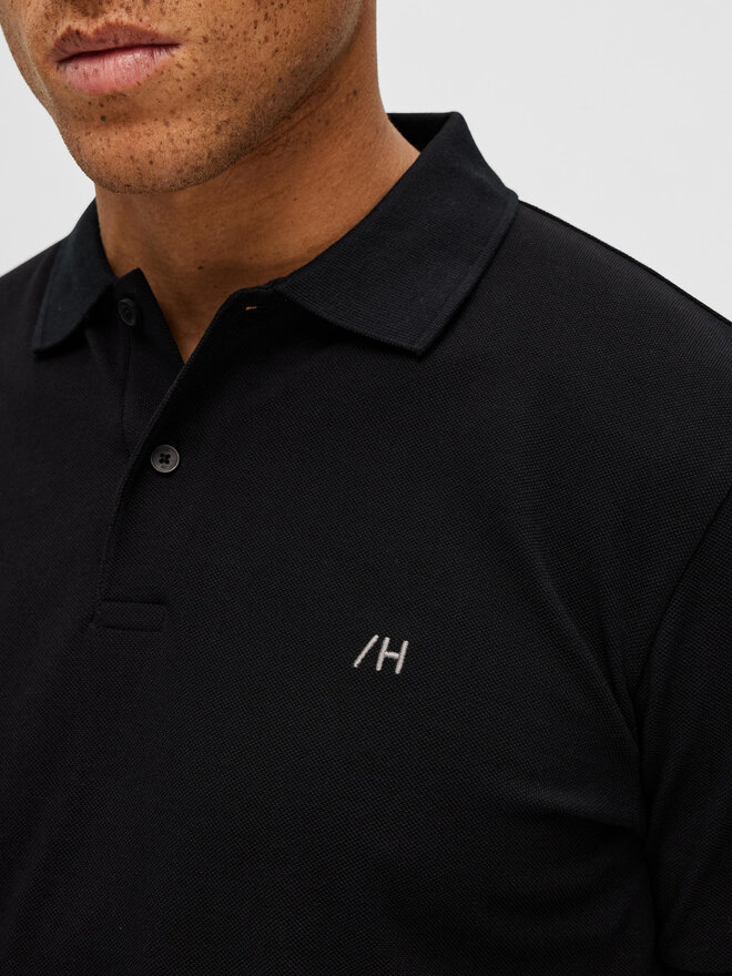 Selected Homme Selected Homme Poloshirt 16087839 Schwarz Regular Fit