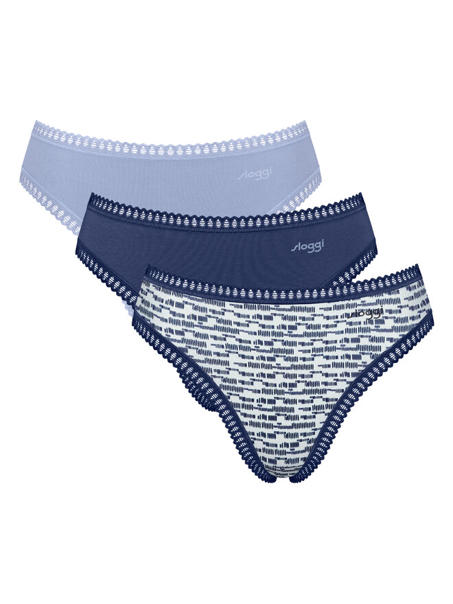 Sloggi Sloggi Set 3 parov spodnjih hlačk Go Crush 10219672 Modra