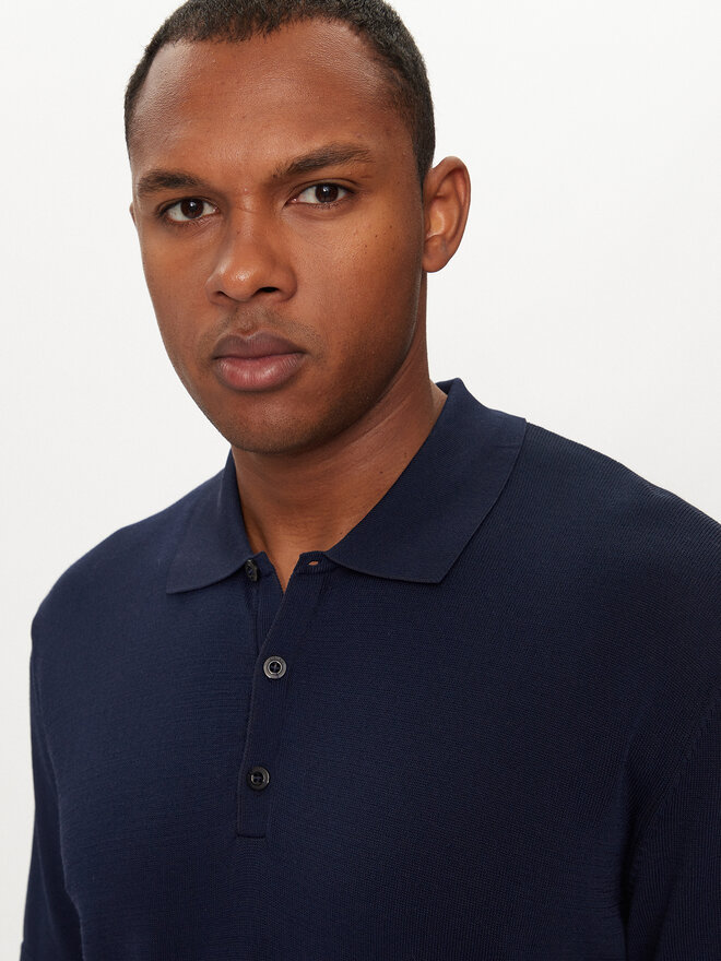 Sisley Sisley Polo majica 112AS300H Mornarsko modra Regular Fit