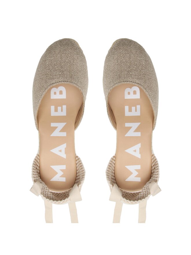 Manebi Espadrile Manebi Wedge Espadrilles O 7.1 WV Bež