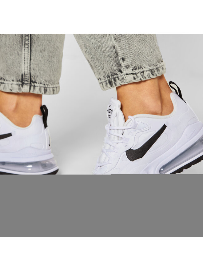 Nike air max 270 react white and silver best sale