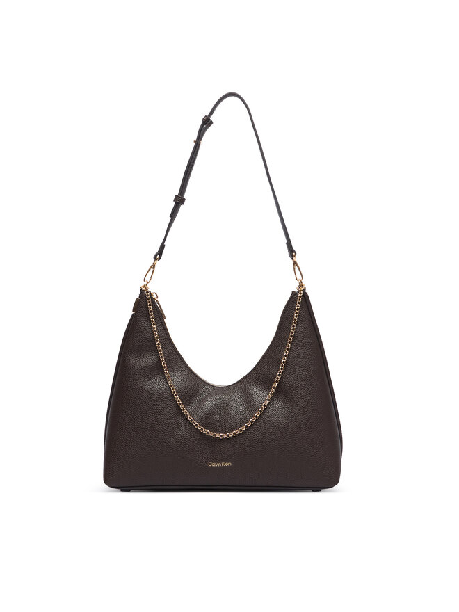 Calvin Klein Handtasche Calvin Klein Emblem Hw Pebble Shoulder Bag LV04F3495G Beige