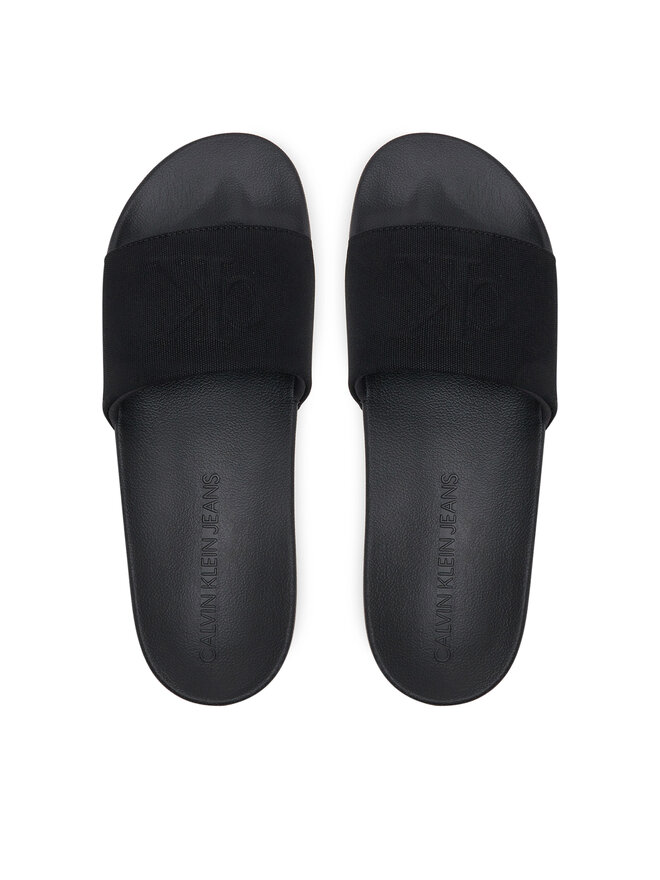 Calvin Klein Jeans Natikači Calvin Klein Jeans Slide Hf Mono Cv YM0YM01282 Črna