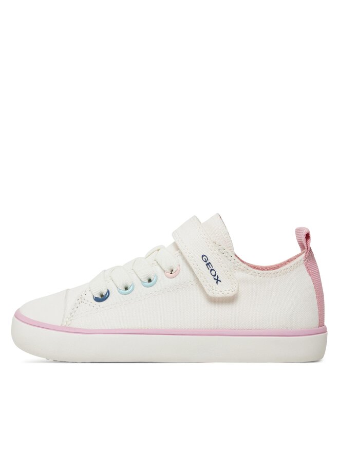 Geox Sneakers aus Stoff Geox J Gisli Girl J454NA 00010 C1000 S Weiß