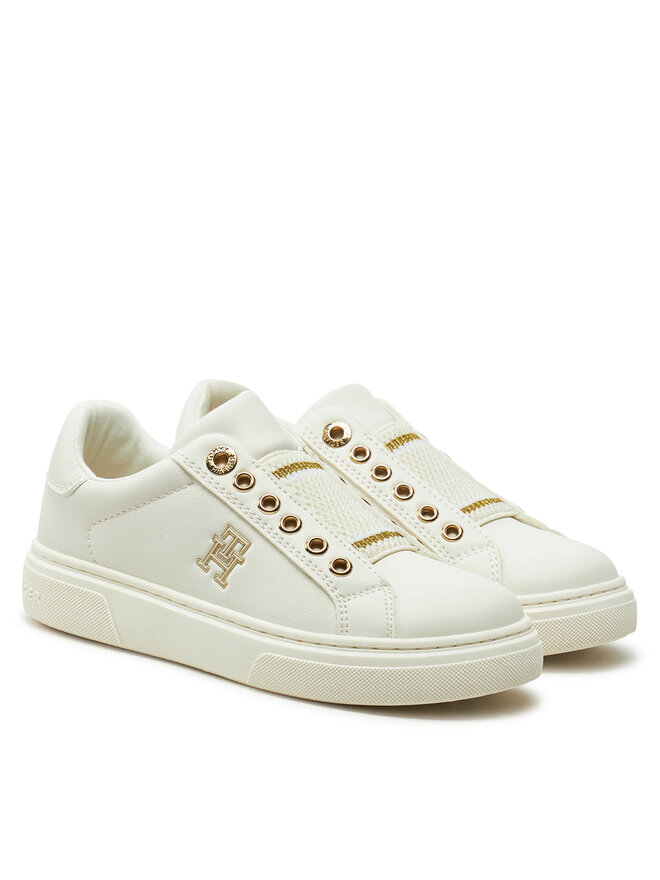 Tommy Hilfiger Sneakersy Tommy Hilfiger Low Cut Sneaker T3A9-33744-1355 M Biały