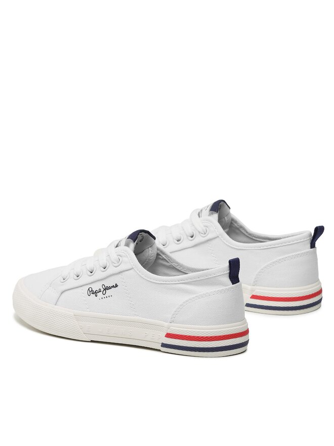 Pepe Jeans Πάνινα παπούτσια Pepe Jeans Brady Basic G PGS30561 Λευκό