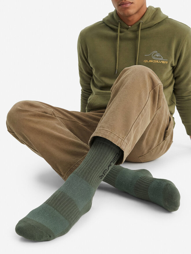 Quiksilver Lange Socken Quiksilver AS_QUIKSILVER_100W_SS25 (3-PACK) Khakifarben