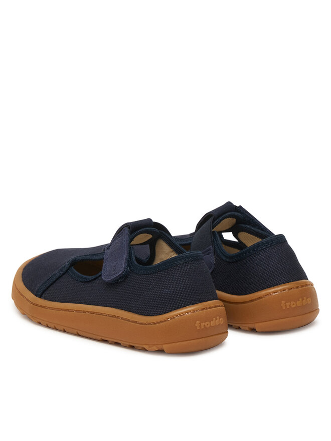 Froddo Тапочки Froddo Barefoot Canvas T-Bar G1700439 S Cиній