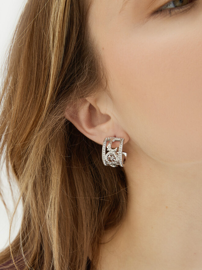 Guess Náušnice Guess JUBE05 036JW Strieborná