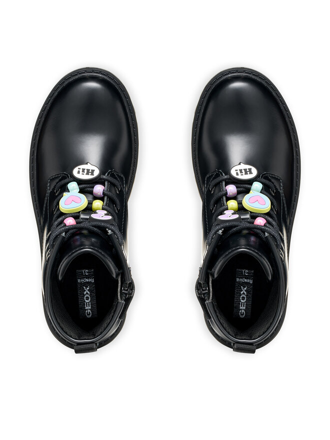 Geox Schnürschuhe Geox J Casey Girl J9420G 000CN C9240 M Schwarz