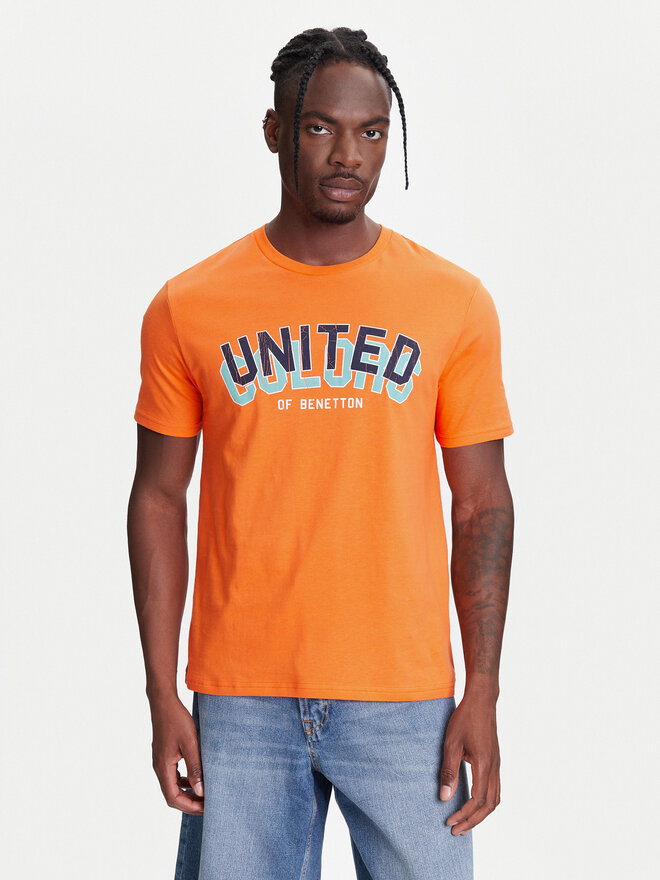 United Colors Of Benetton United Colors Of Benetton Футболка 3I1XU1096 Оранжевий Regular Fit