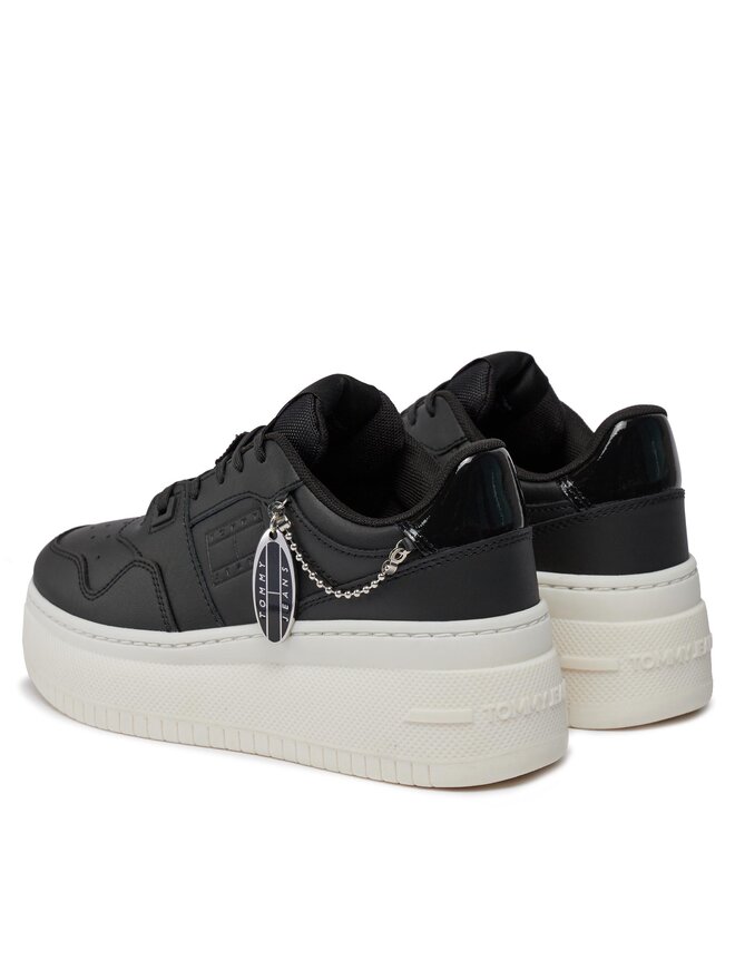 Tommy Jeans Αθλητικά Tommy Jeans Tjw Retro Basket Flatform Charm EN0EN02421 Μαύρο