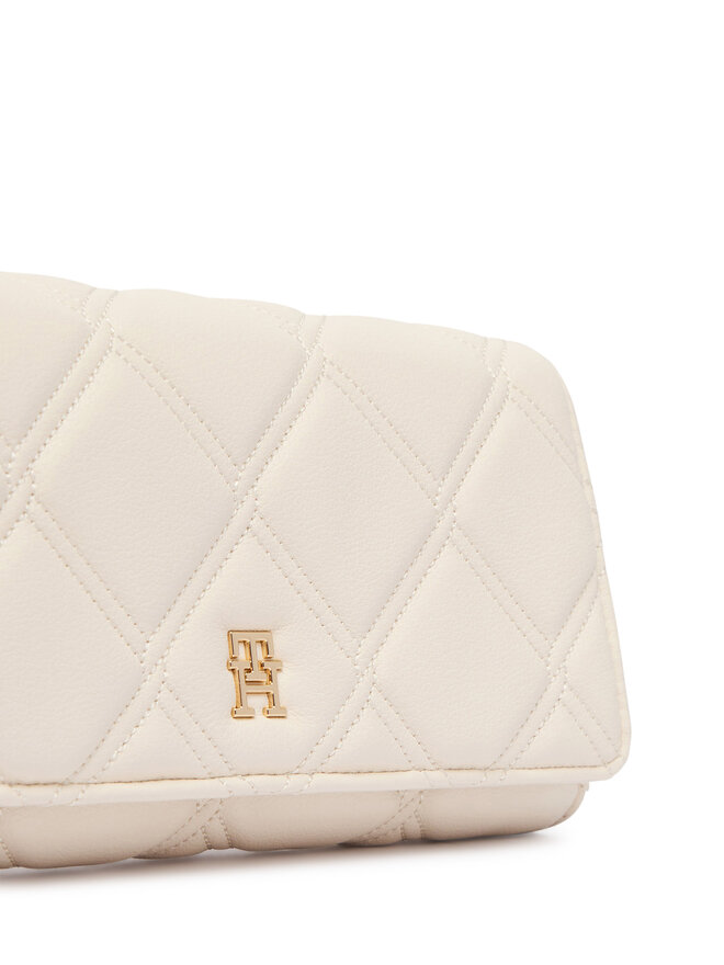Tommy Hilfiger Handtasche Tommy Hilfiger Th Feminine Wallet On Chain AW0AW18795 Creme