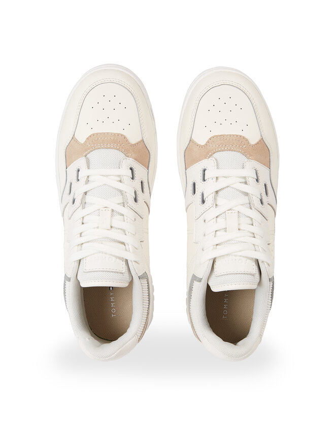 Tommy Hilfiger Sneakersy Tommy Hilfiger Th Basket Better Ii Lth Mix FM0FM04794 Beżowy