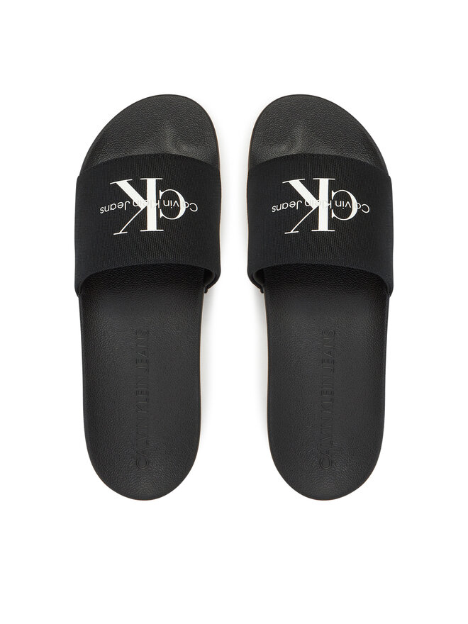 Calvin Klein Jeans Šľapky Calvin Klein Jeans Slide Monogram Cv YM0YM01271 Čierna