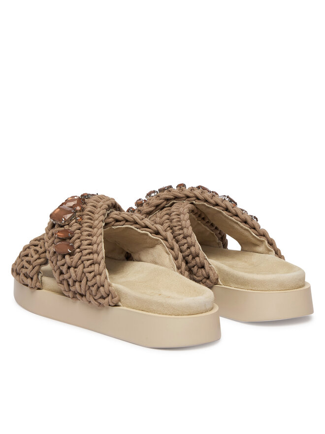Inuikii Pantoletten Inuikii Woven Stones 1004.003.0073 Hellbeige