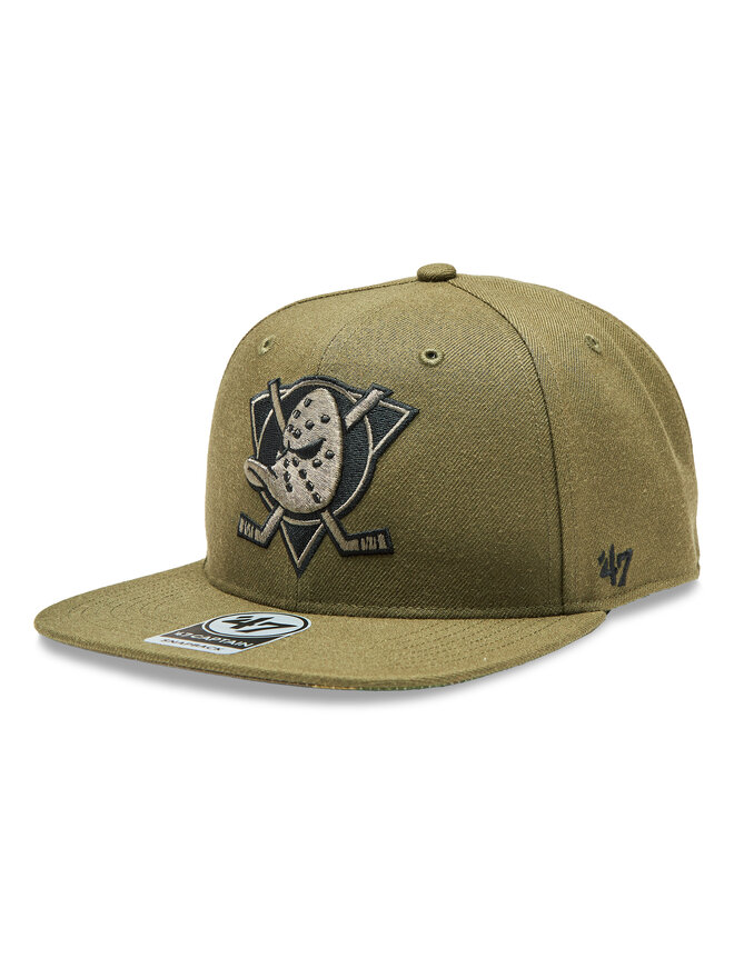 47 Brand Kšiltovka 47 Brand NHl Anaheim Ducks Ballpark Camo '47 CAPTAIN H-BCAMO25WBP-SW Zelená