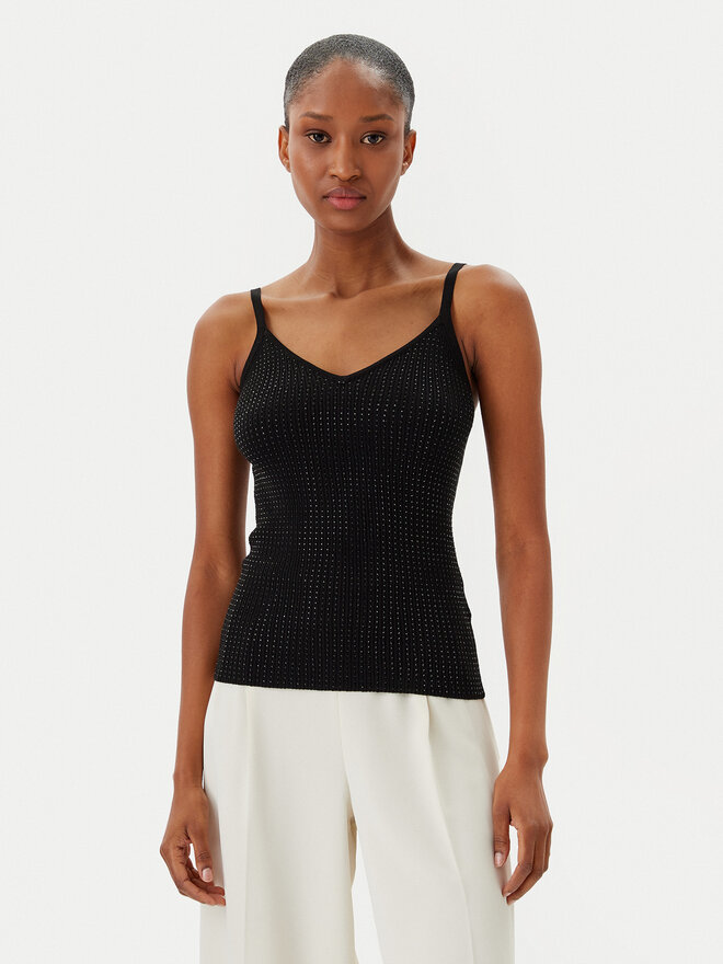 Fracomina Fracomina Felső FR25ST4006K410J9 Fekete Slim Fit