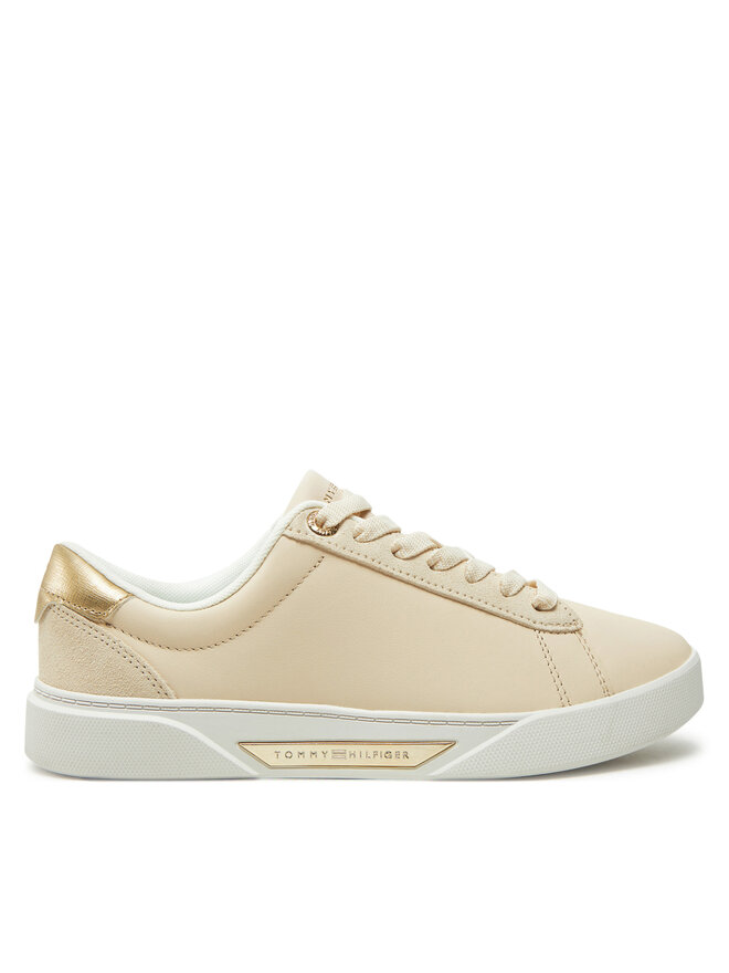 Tommy Hilfiger Sneakersy Tommy Hilfiger Chic Court Sneaker FW0FW08382 Beżowy