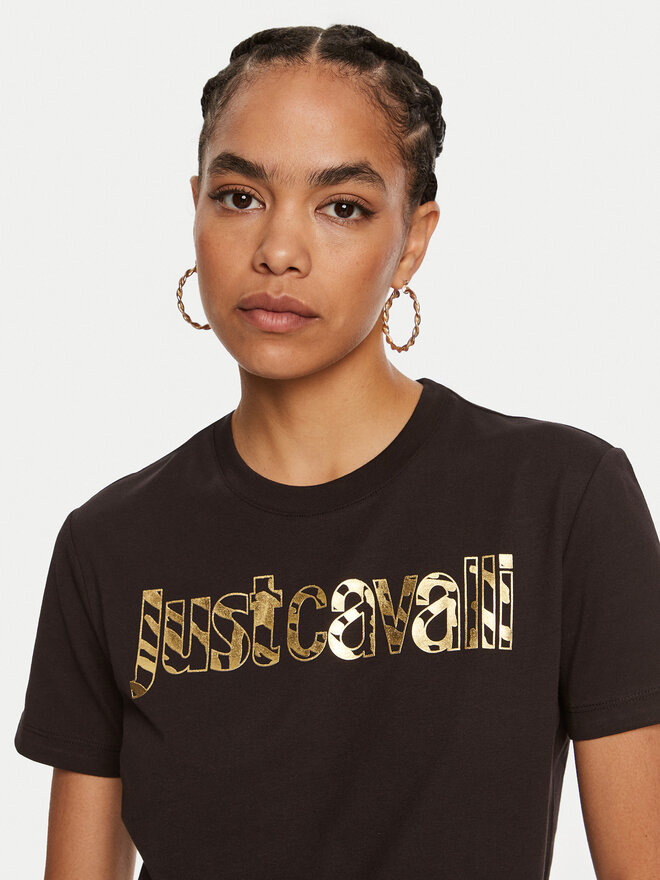 Just Cavalli Just Cavalli Футболка 77PAHT03 Чорний Slim Fit