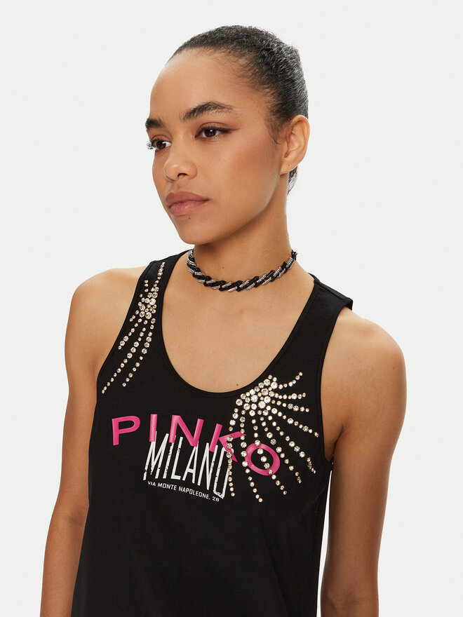 PINKO PINKO Τοπ Lesina 103131 A1LV Μαύρο Regular Fit