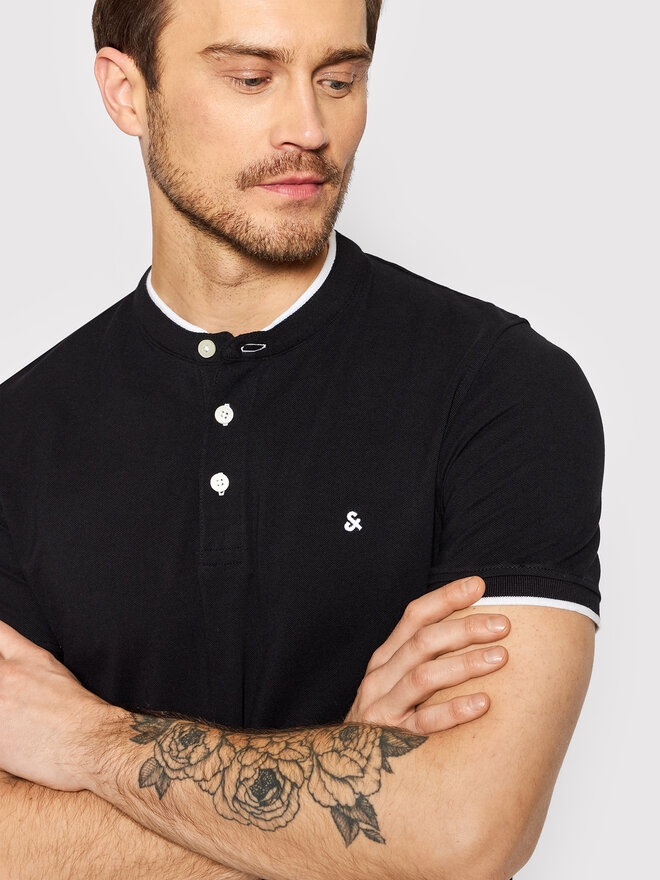 Jack&Jones Jack&Jones Polo marškinėliai Paulos 12199711 Juoda Regular Fit