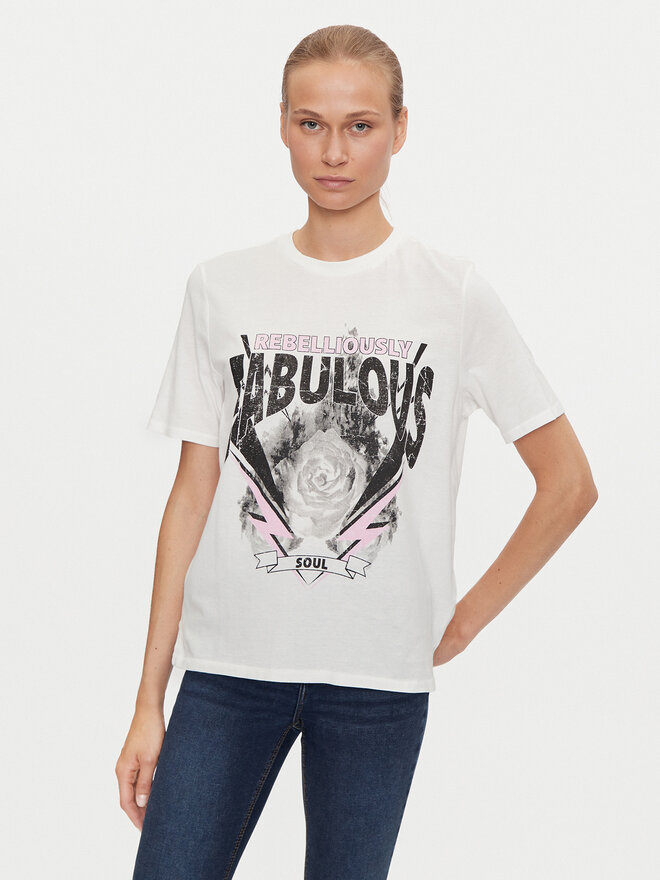 ONLY ONLY Marškinėliai Lulu 15307345 Balta Regular Fit