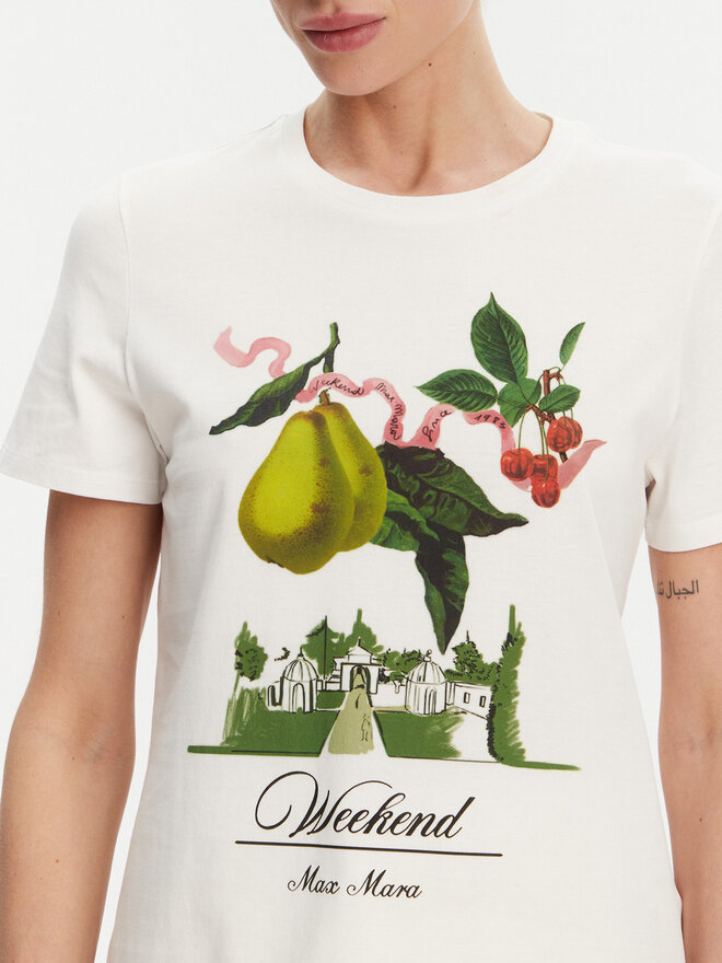 Weekend Max Mara Weekend Max Mara Camiseta Teiera 2515971052 Blanco Regular Fit