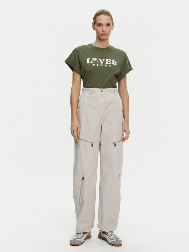 PINKO PINKO Camiseta 104605 A2D1 V49 Verde Regular Fit