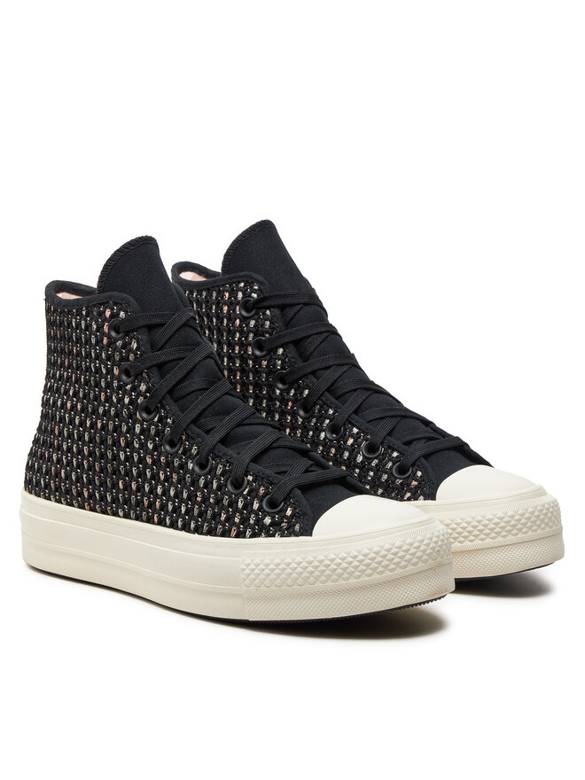 Converse Scarpe da ginnastica Converse Chuck Taylor All Star Lift Platform Crochet A09829C Nero