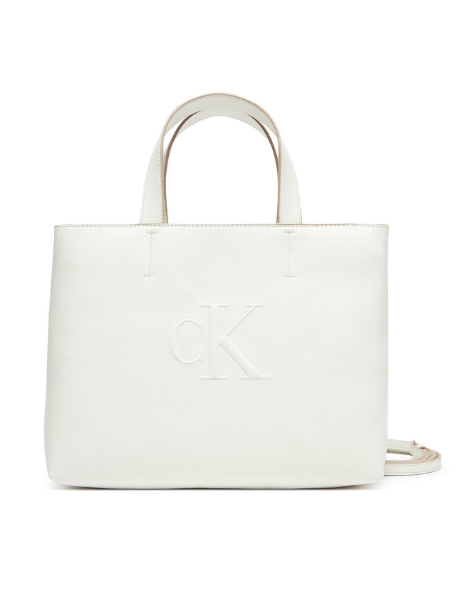Calvin Klein Jeans Τσάντα Calvin Klein Jeans Sculpted Mini Ew Tote LV04K3111G Λευκό