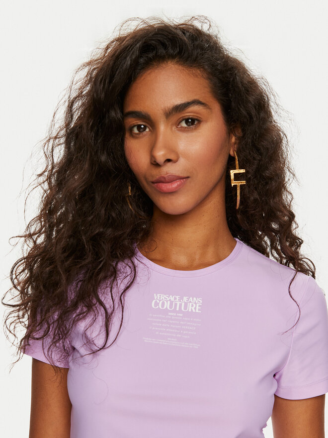Versace Jeans Couture Versace Jeans Couture Camiseta 76HAH602 Violeta Slim Fit