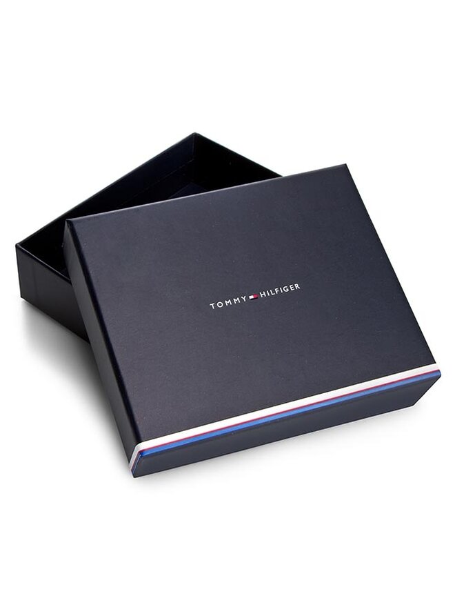Tommy Hilfiger Liels vīriešu maks Tommy Hilfiger Johnson Mini Cc Wallet AM0AM00663 Melns