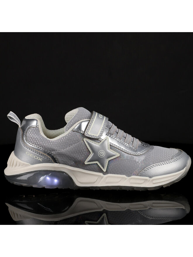 Geox Sneakersy Geox J Spaziale G. A J25DAA 014AJ C1007 DD Strieborná