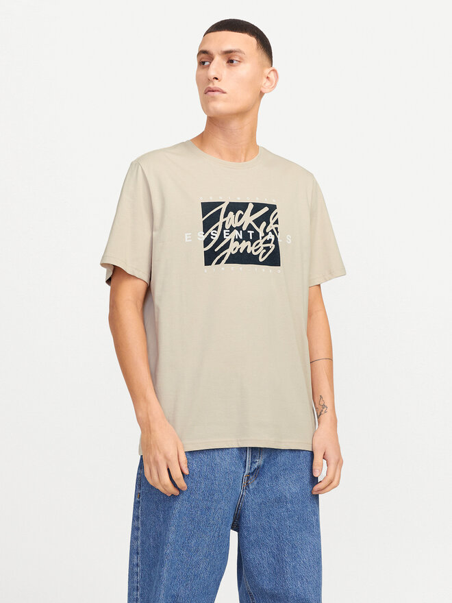 Jack&Jones Jack&Jones Marškinėliai Colton 12268439 Smėlio Standard Fit