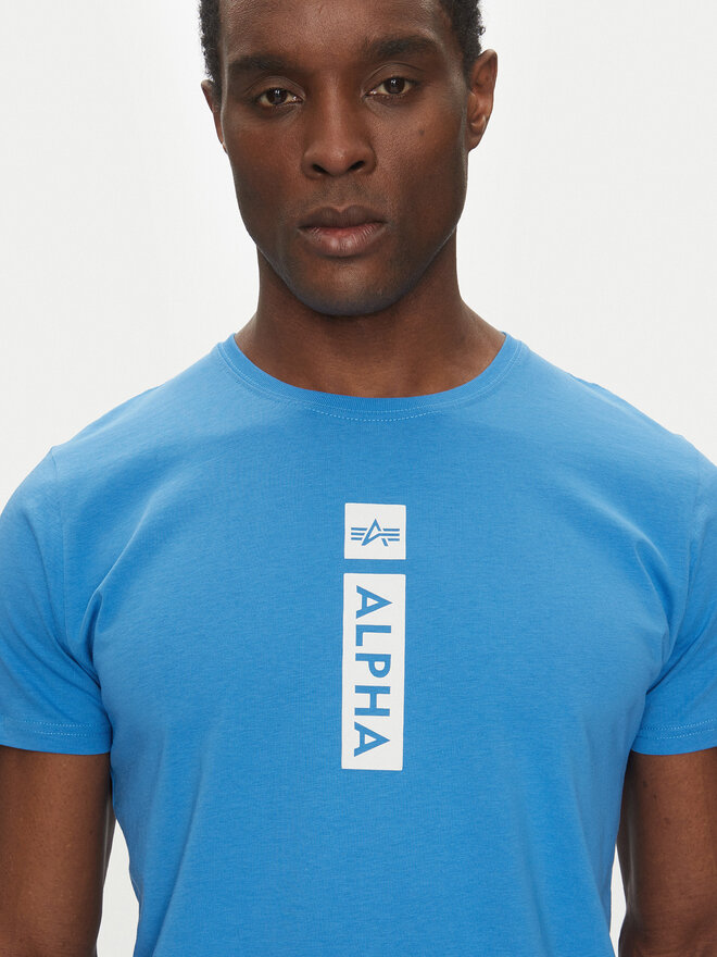 Alpha Industries Alpha Industries Camiseta Puff Print 146509 Azul Regular Fit