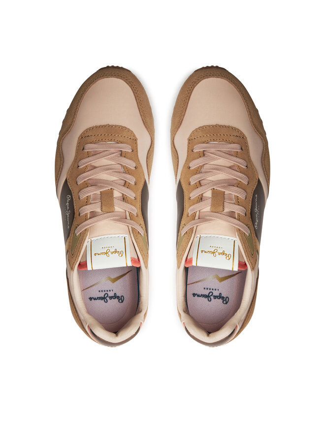 Pepe Jeans Снікерcи Pepe Jeans London Glam W PLS40006 Бежевий