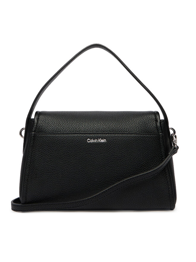 Calvin Klein Handtasche Calvin Klein Emblem Hw Pebble Shoulder Bag 25 LV04F3425G Schwarz