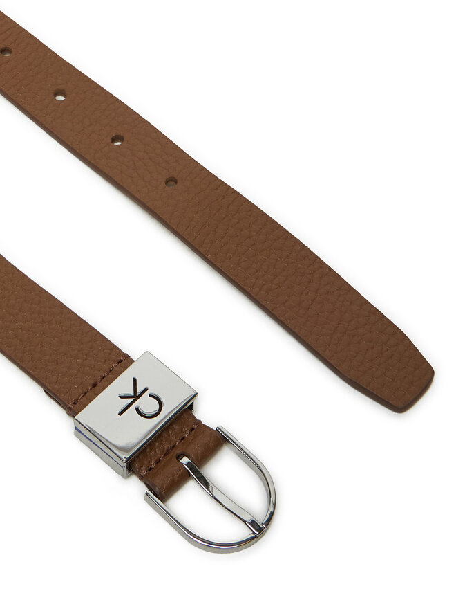 Calvin Klein Pasek Damski Calvin Klein Ck Loop Thin Round Buckle 2.5 K60K612856 Brązowy