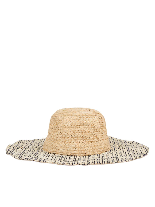 Tommy Hilfiger Hut Tommy Hilfiger Beach Summer Straw Hat AW0AW16042 Écru