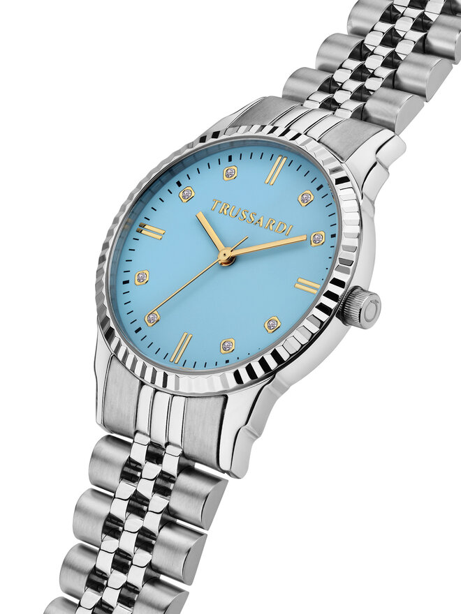 Trussardi Zegarek Trussardi R2453144511 Błękitny