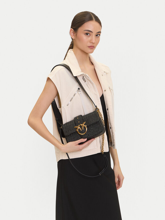 PINKO Сумка PINKO Love One Mini Slouchy Fl PE 25 PLTT 104340 A2CF Чорний